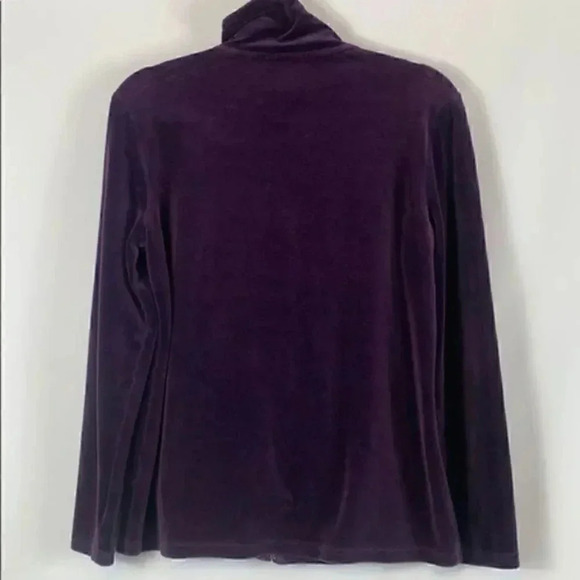 Talbots size small velour zipper jacket-Next to New - Picture 4 of 5